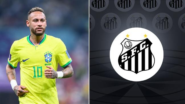 neymar and santos logo