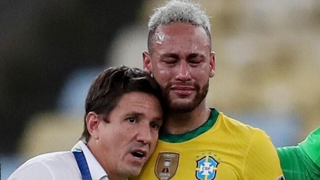 neymar crying after loss copa amercia final
