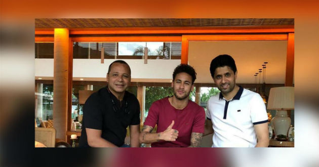 neymar his father and psg president