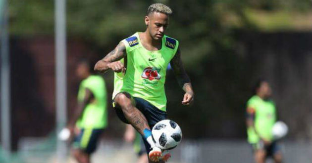 neymar practices for brazil
