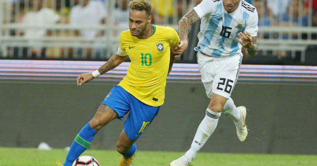 neymar vs argentina 2018 match