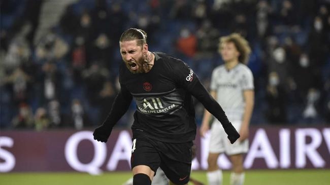 ramos scored for the first time in a psg jersey