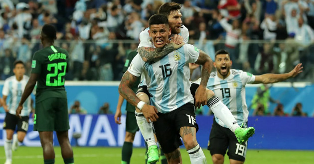 roho scored as argentina beats nigeria
