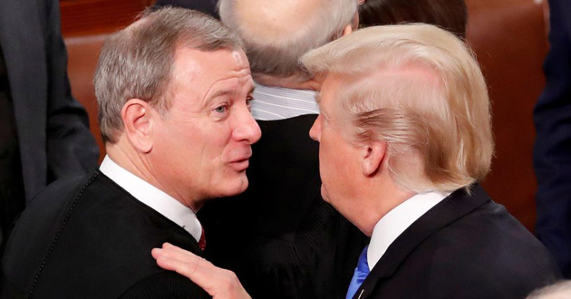 donald trump and us chief justice