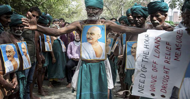 farmers strike against drought of tamil nadu 01