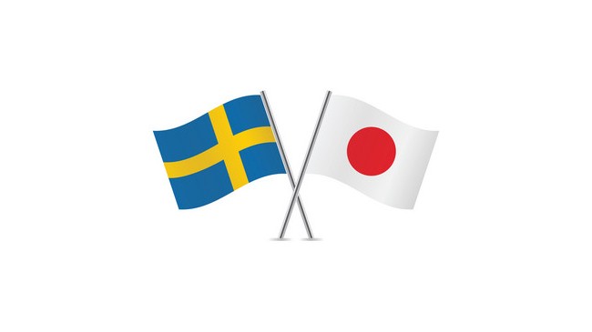 flag japan and sweden
