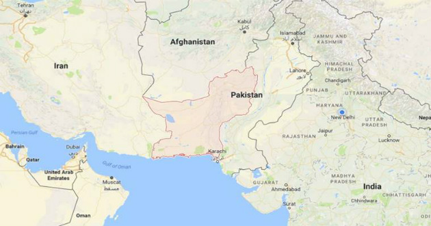 india pakistan iran map