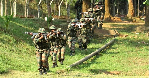 indian army on attack
