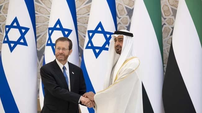 israeli president isaac herzog meets with the uaes sheikh mohamed bin zayed