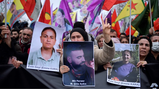 killed three in kurdish centre