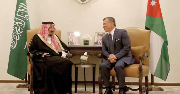 kings saudi and jordan