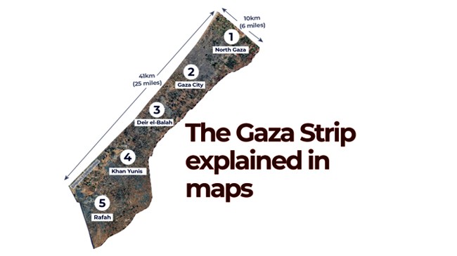 map gaza strip