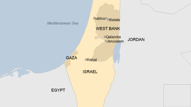 map west bank palestine