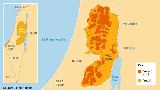 map west bank