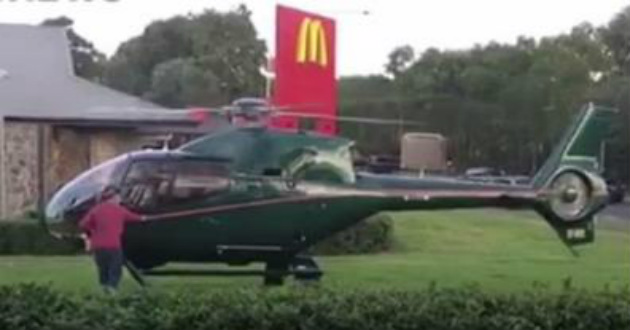 pilot landed helicopter due to hangry