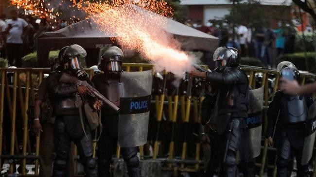 police use tear gas
