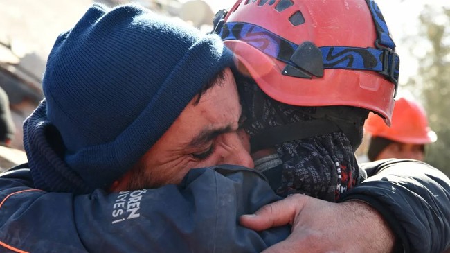 rescued under rubbles of a collapsed building