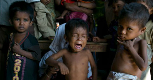 rohinga children starving