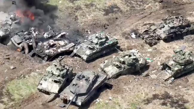 russia destroy leopard tank