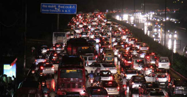 sharp traffic jam in delhi while john kerry reached there