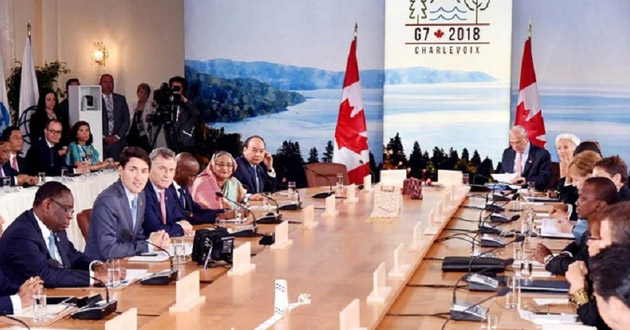 sheikh hasina in the g 7 conference