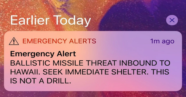 wrong warning of the missile attack