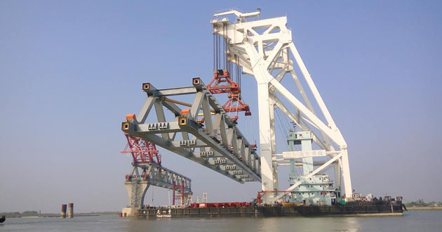 5 span padma bridge is sitting