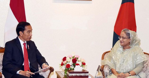 Joko Widodo and hasina