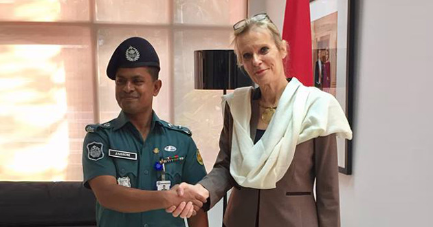 ambassador of netherland give thanks to bangladesh police