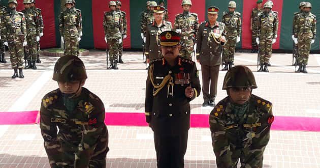 army chief s respect in the tomb of bangabandhu