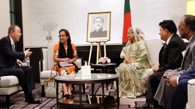 ban ki moon hasina
