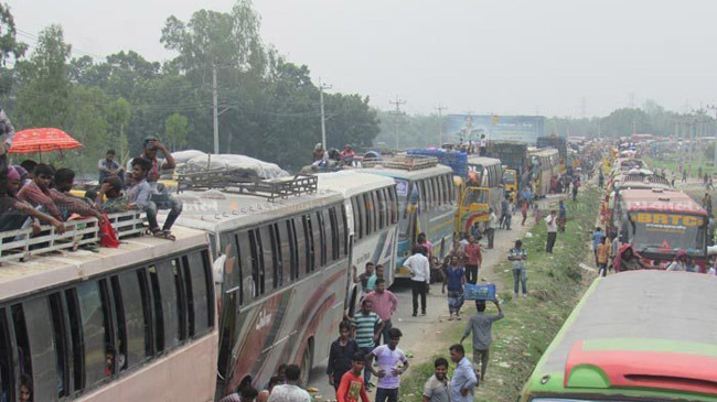 bangabandhu bridge traffic jam