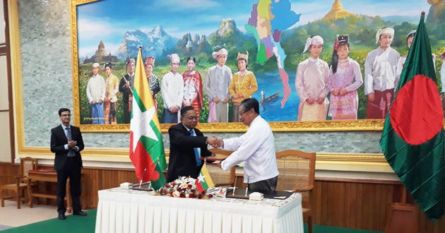 bangladesh mayanmar arrangement signing 2017
