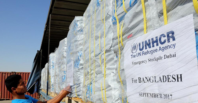 bangladeshis have sent relief for rohingyas from uae