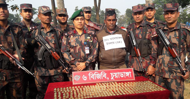 bgb arrested in chudanga over gold migrate