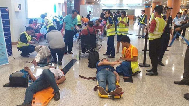 biman passengers injured in myanmar