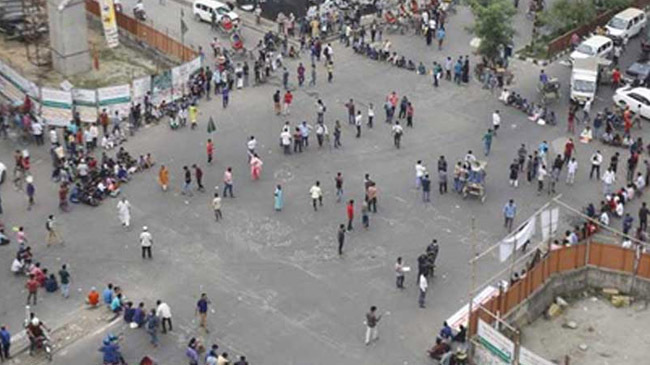 blockade muktijuddha mancha at shahbag