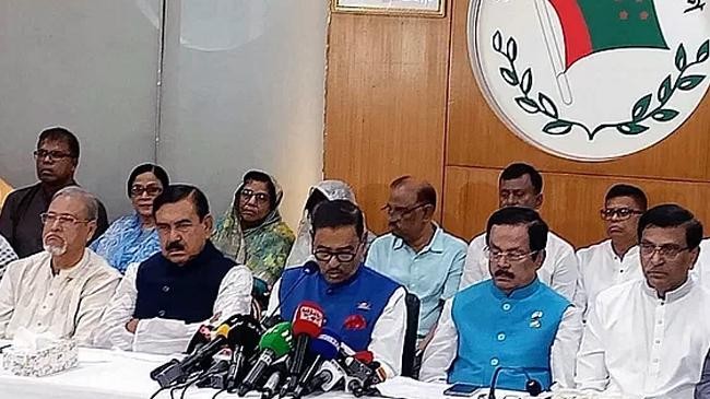 bnp has harmed the country due to hostile relations with india said obaidul quader