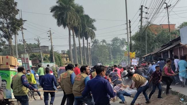 bnp police clash natore home