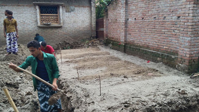 burial in yard
