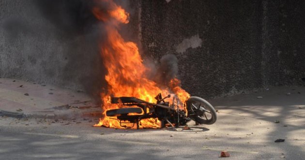 burning honda