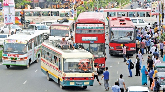 bus in dhaka city violence