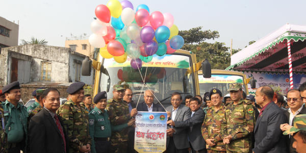 bus service started in hatirjheel