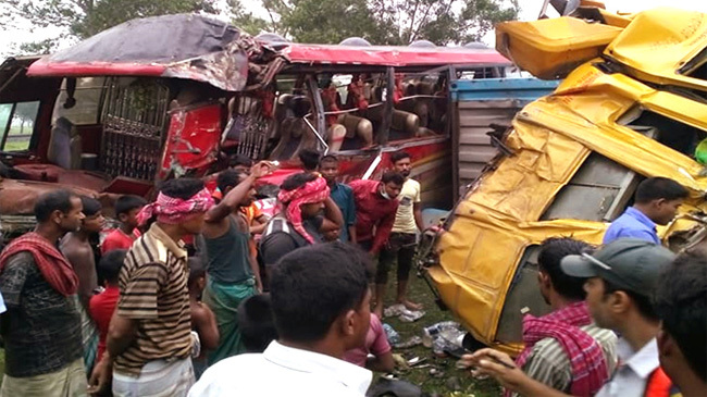 bus truck collision