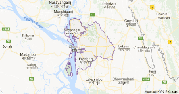 chandpur district map