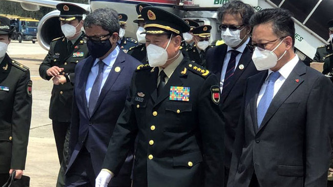 chinese defence minister wei fenghi dhaka