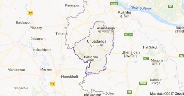 chuadanga district map