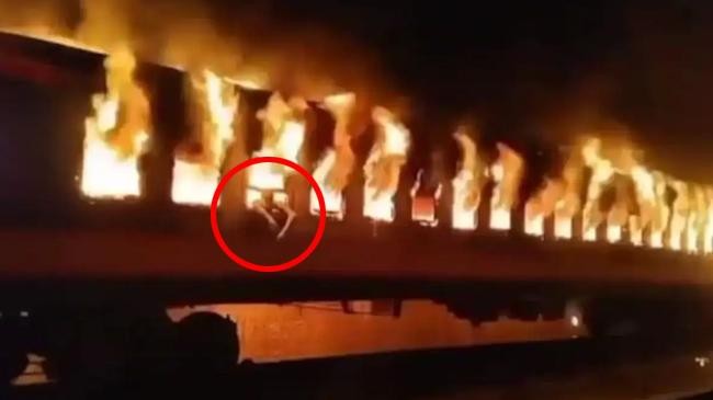 fire in train 2