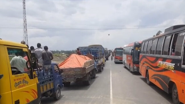 dhaka tangail highway 40 km jam