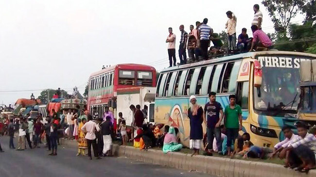 dhaka tangail highway traffic jam 1